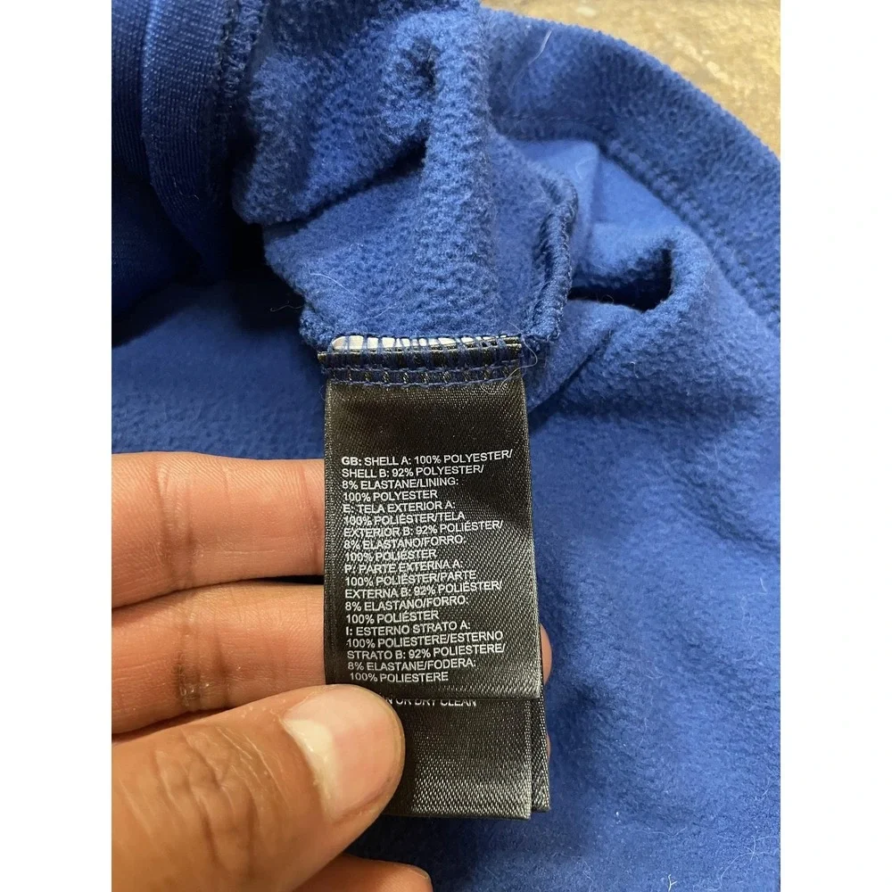 The North‎ Face Jacket Mens Medium Blue Fleece Softshell Full Zip Hiking Trail